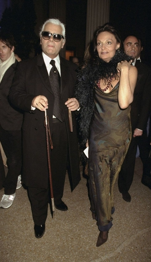 Karl Lagerfeld and Diane von Furstenberg