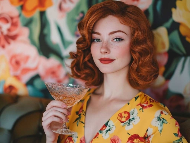 تسريحة Auburn 1960s Flip Hairstyle