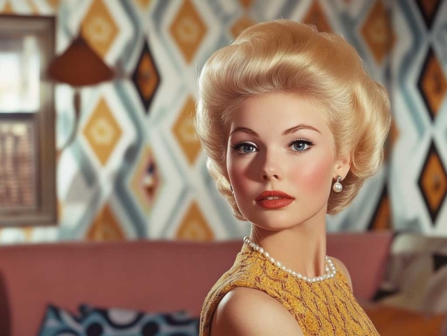 تسريحة Blonde 1960s Bouffant