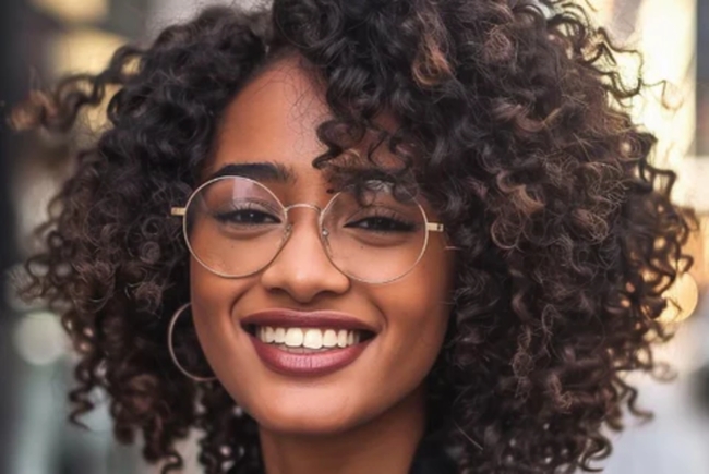 تسريحة Rounded Afro