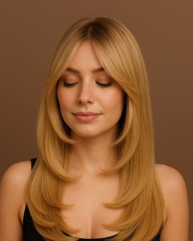 تسريحة Alphabet Haircuts (V, C, U Cut) for Long Hair
