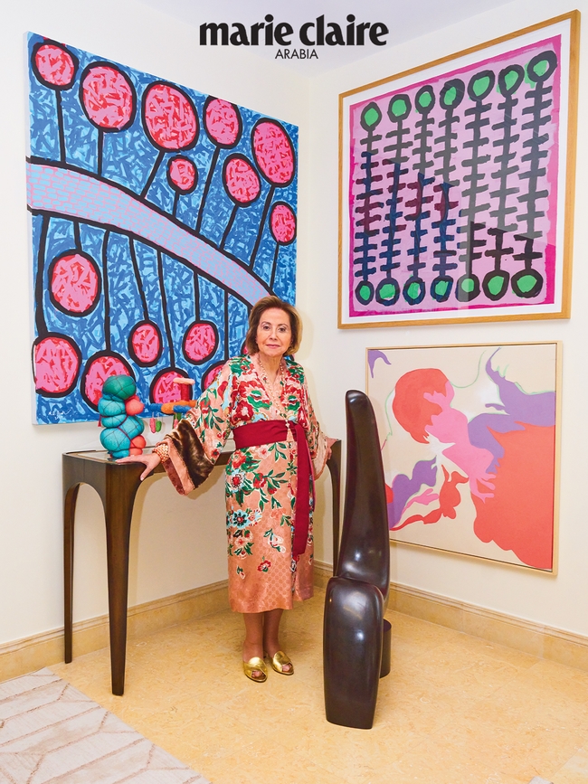 أعمال فنّية بتوقيع كلّ من Hoda Tawakol و Alfred Basbous وMohamed Ahmed Ibrahim و Noor al Suwaidi