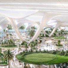تصميم مبنى المسافرين الجديد بمطار آل مكتوم الدولي 5 أضعاف مطار دبي الدولي