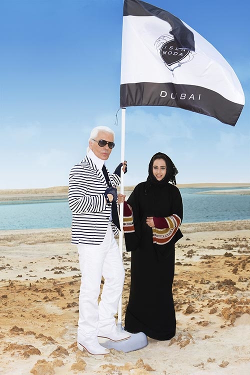 Karl Lagerfeld وصل إلى دبي