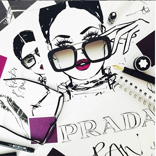 نظارات خشبيّة من Prada