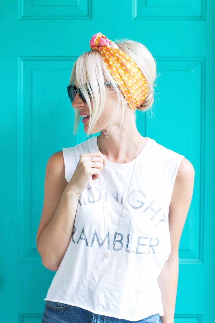 Chignon مع الوشاح