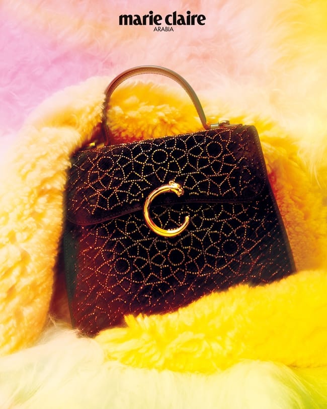 Exclusive Gem:حقيبة Panthère بمقبض علوي مع تطريز الفسيفساء بالأسلوب العربيّ من Cartier
