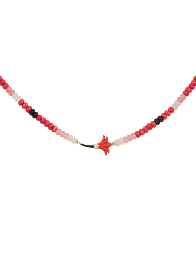 ATELIER NAWBAR Beaded Psychedeliah Necklace Handcrafted from 18 Carat Yellow Gold