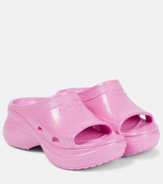 BALENCIAGA x Crocs platform slides