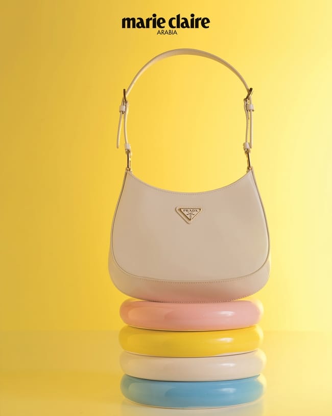 حقيبة Cleo من الجلد اللامع من Prada