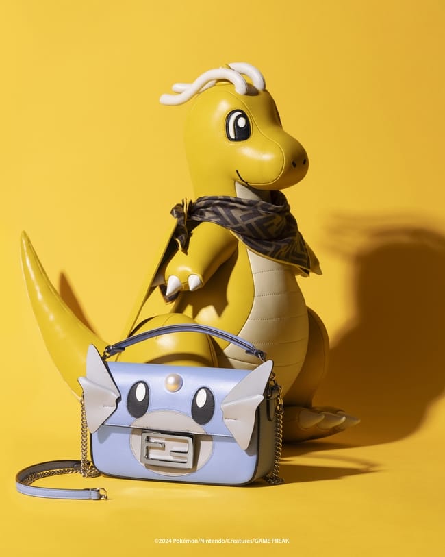 FENDI x FRGMT x POKÉMON_Dragonite & Mini Baguette 3D Marquetry Dratini