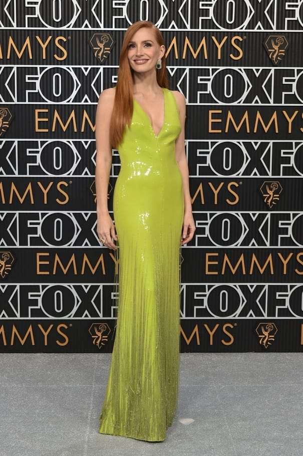 Jessica Chastain بفستان Gucci