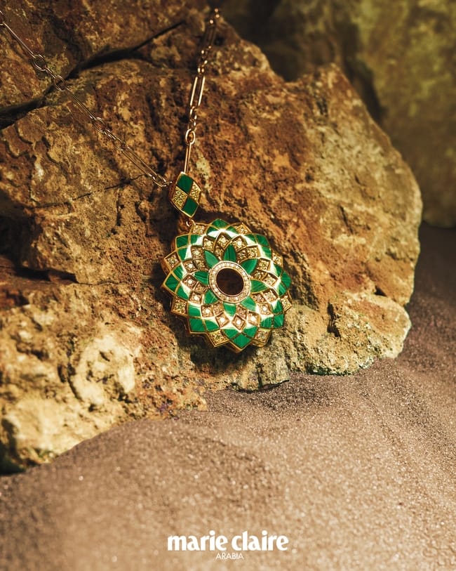 عقد Malachite Geomatrica Classic من Q.Bijou