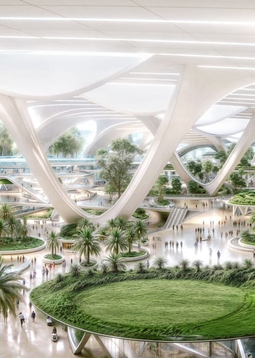 تصميم مبنى المسافرين الجديد بمطار آل مكتوم الدولي 5 أضعاف مطار دبي الدولي