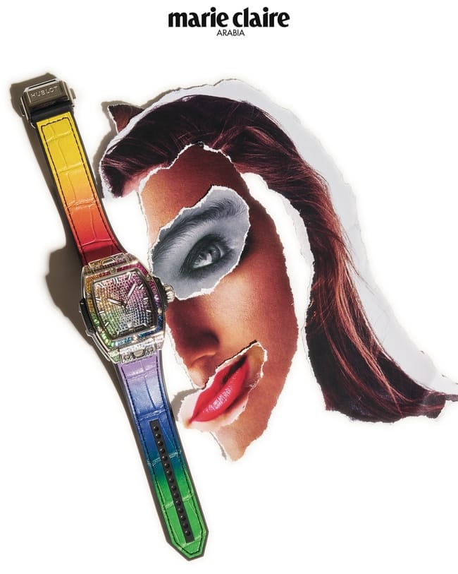 ساعة Spirit Of Big Bang Steel Rainbow 32 mm من Hublot