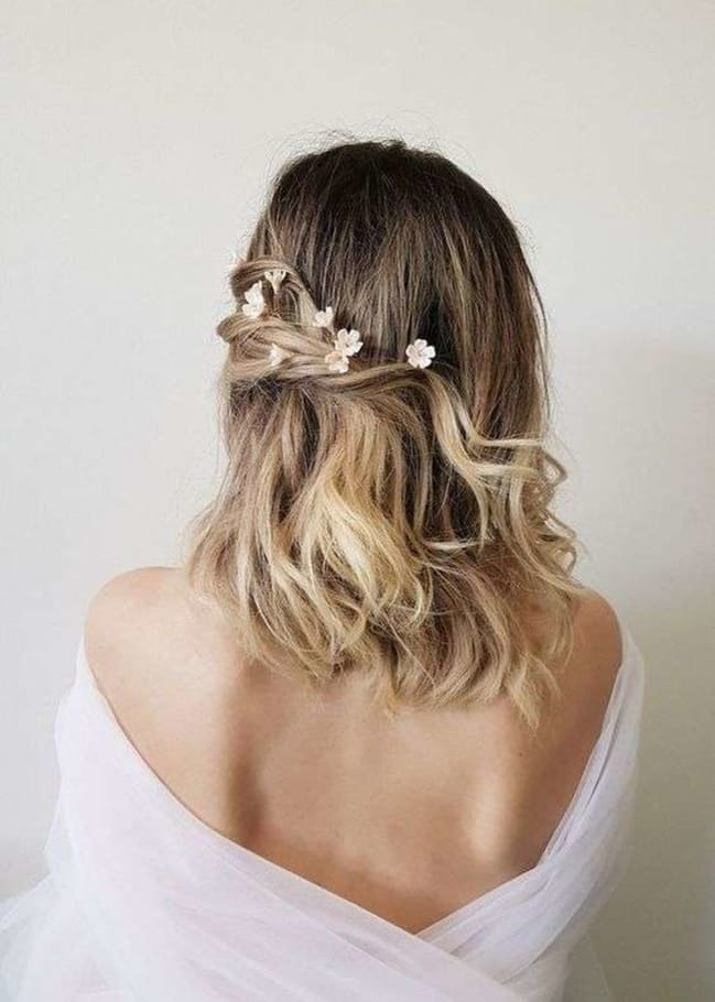 تسريحات زواج شعر قصير بسيطة