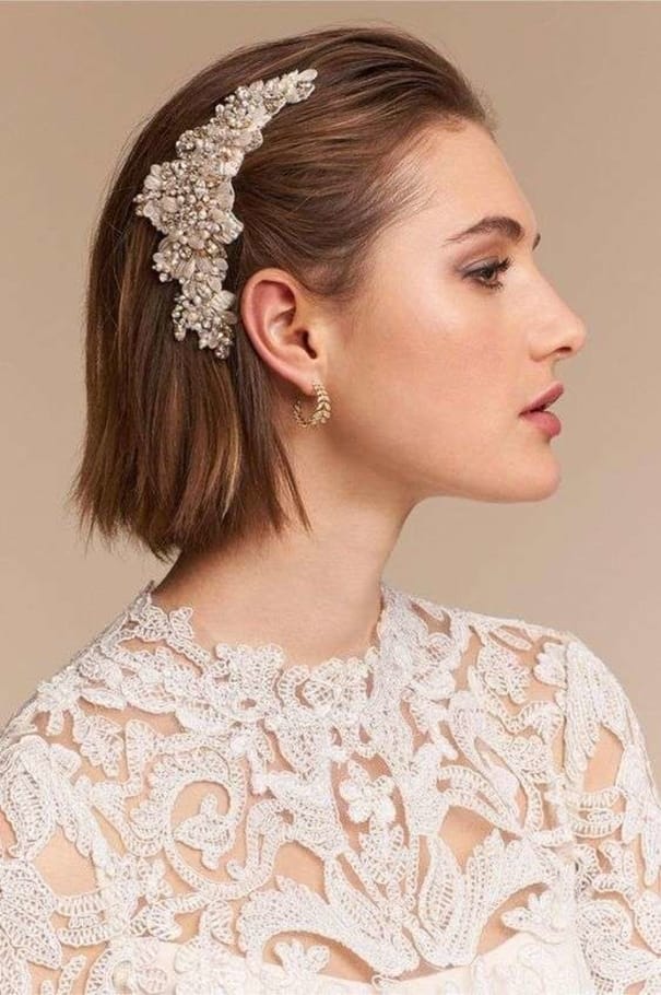 تسريحات زواج شعر قصير