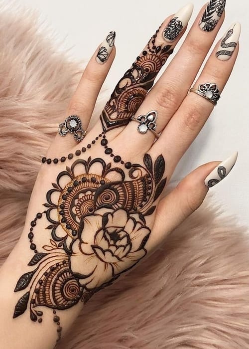 نقش حناء جديد اعتمديه في المناسبات!