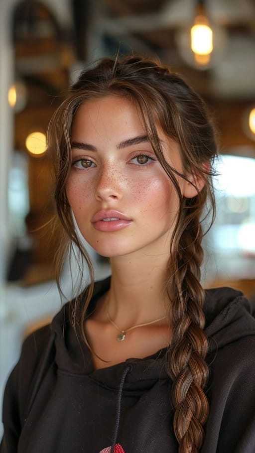 تسريحة ضفيرة ناعمة