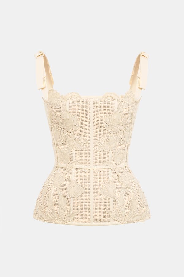 Floral Mesh Top