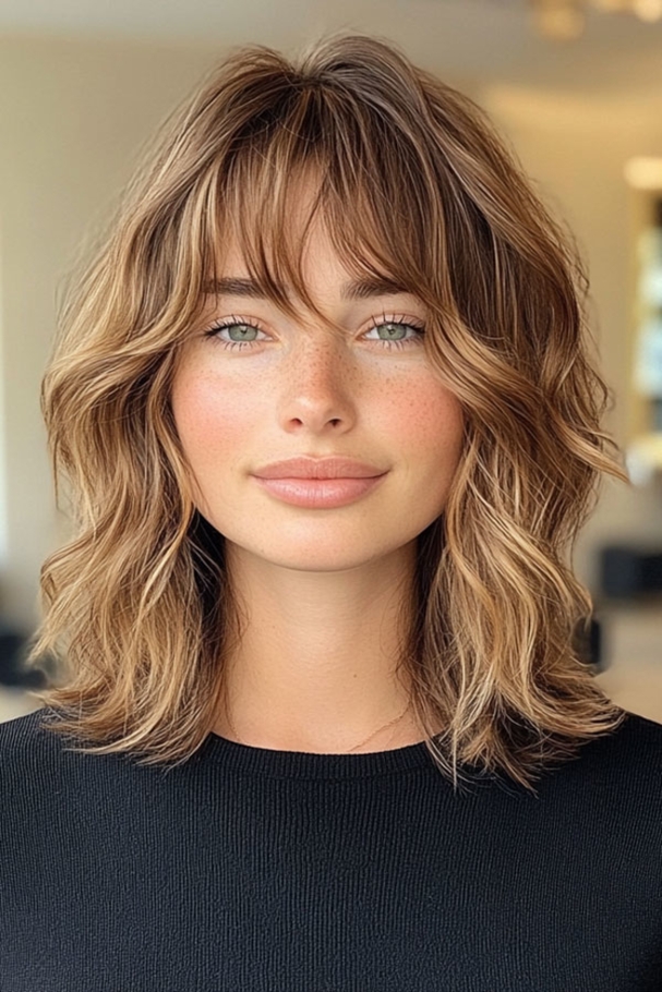 تسريحة Mid-Length Bob with Bang