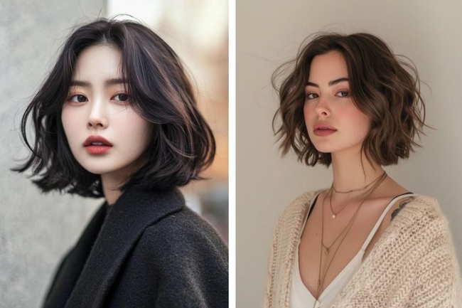 تسريحة  Layered French bob