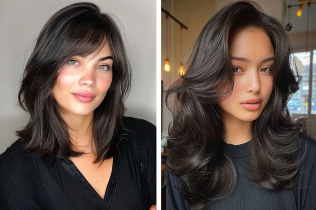 تسريحة Lob with a deep side part