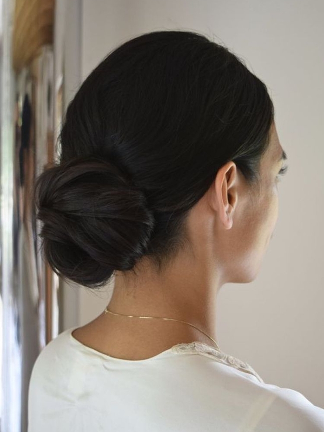 تسريحة  Elegant polished updo