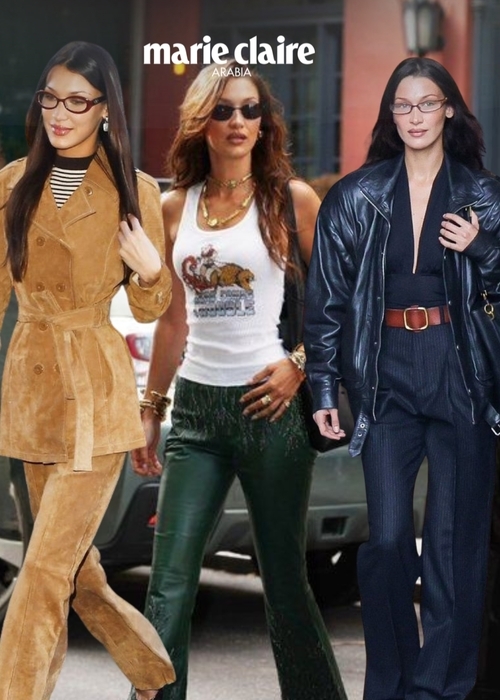موضة التسعينات للنساء..إطلالات مستوحاة من Bella Hadid بلمسة عصرية في 2025