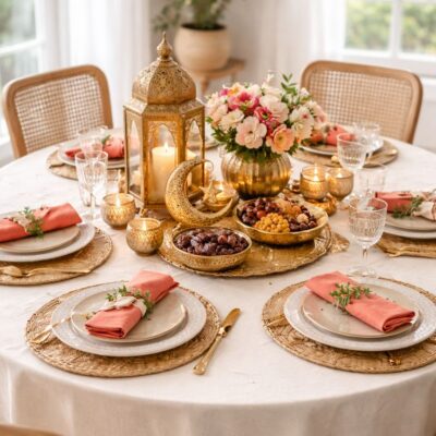 تنسيق سفرة رمضان بطريقة فاخرة