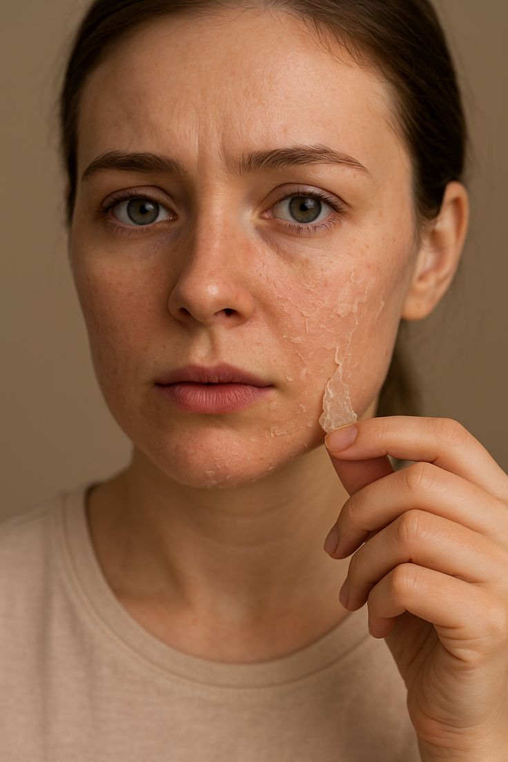 تقشر البشرة من اعراض فطريات الوجه